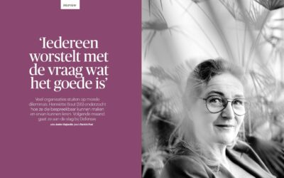 Diepte interview met Henriette Bout in dagblad Trouw
